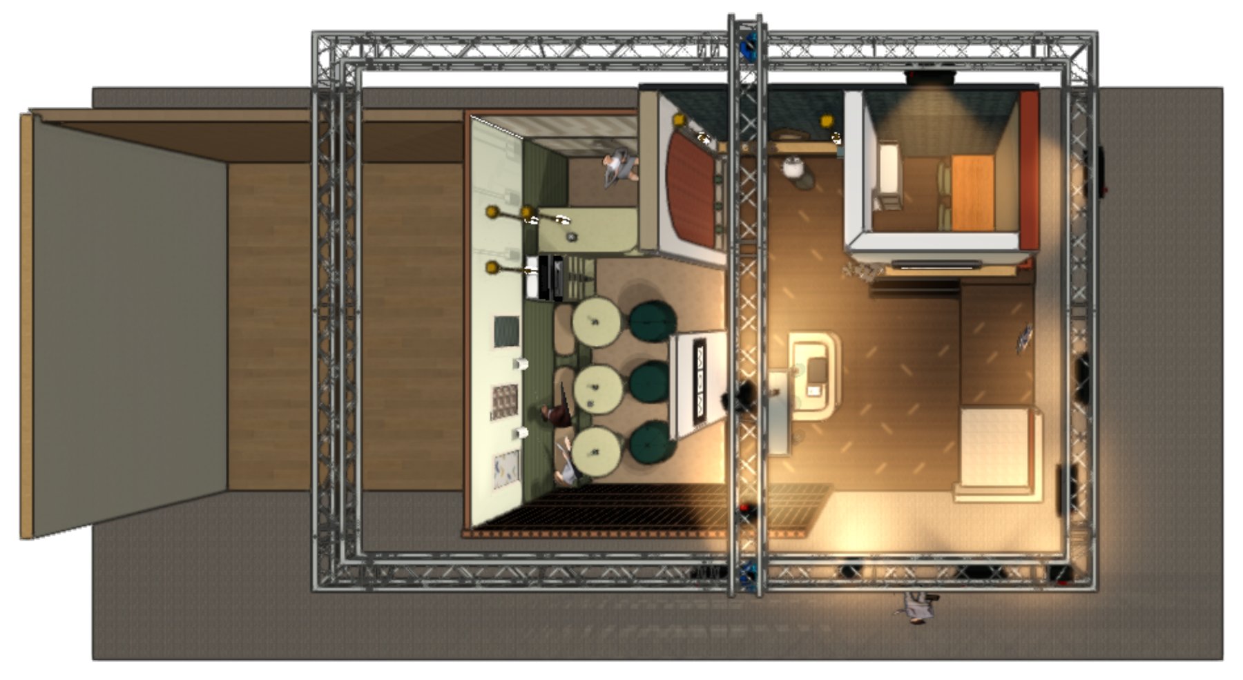 Vectorworks plan view of the WOW stand